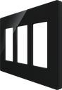 Crestron CM2-FP-G3-B-S – Cameo 2 Faceplate, 3-Gang, Black Smooth Lighting Controls Crestron