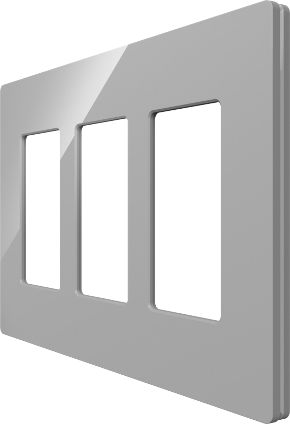 Crestron CM2-FP-G3-G-S – Cameo 2 3-Gang Faceplate, Gray Smooth Lighting Controls Crestron