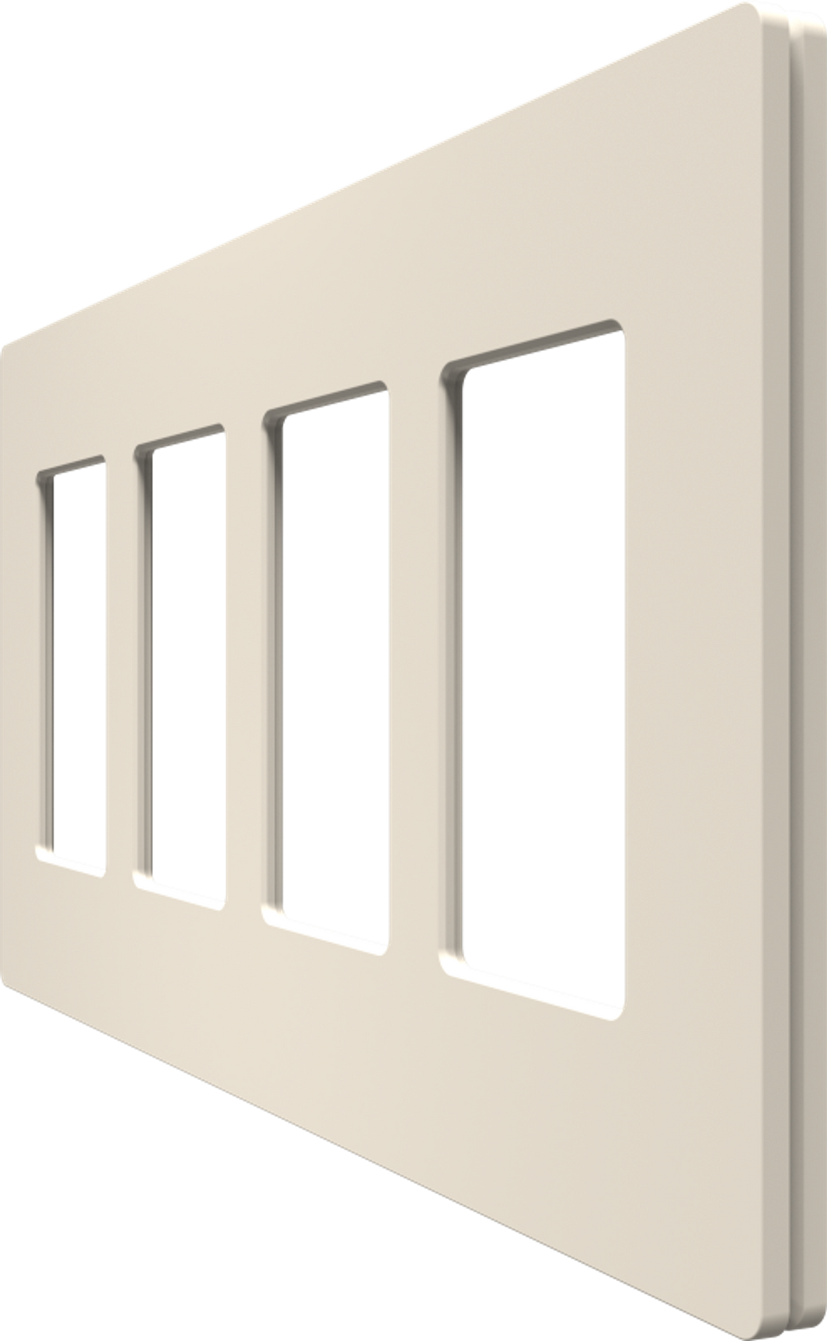 Crestron CM2-FP-G4-A-T – Cameo 2 4-Gang Faceplate, Almond Textured Lighting Controls Crestron