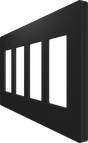 Crestron CM2-FP-G4-B-T – Cameo 2 Faceplate, 4-Gang, Black Textured Lighting Controls Crestron