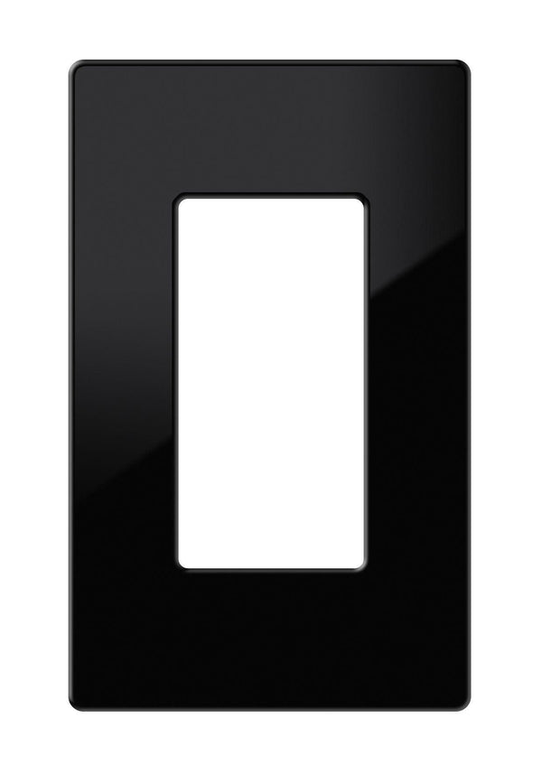 Crestron Decorator Style Faceplate, 1-Gang, Black Smooth - FP-G1-B-S