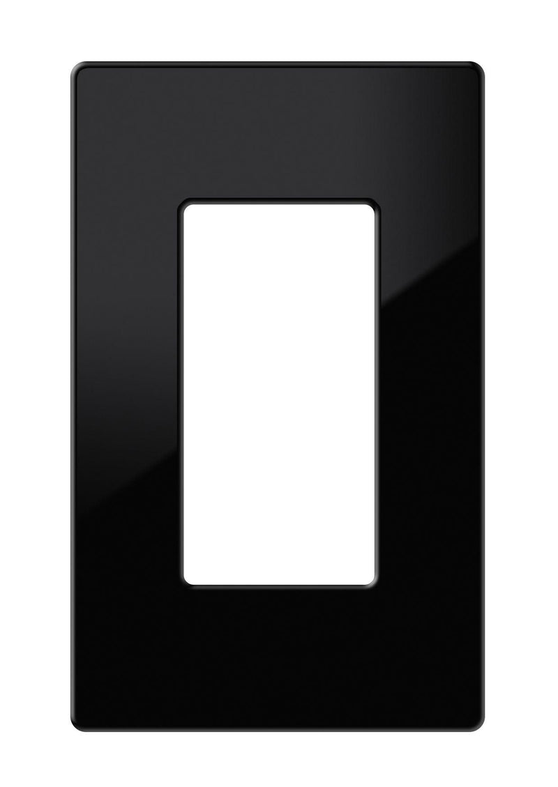 Crestron Decorator Style Faceplate, 1-Gang, Black Smooth - FP-G1-B-S