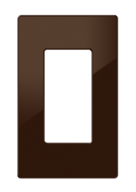 Crestron FP-G1-BRN-S – 1-Gang Decorator Faceplate, Brown Smooth Wall Boxes Crestron