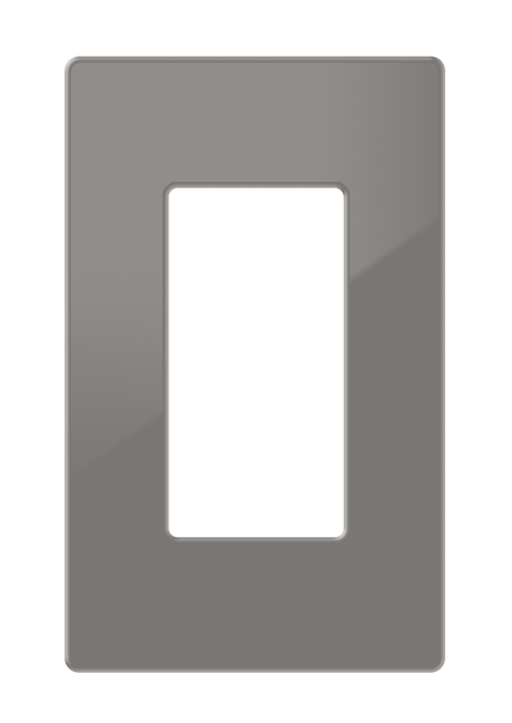 Crestron FP-G1-GRY-S – 1-Gang Decorator Faceplate, Gray Smooth Wall Boxes Crestron
