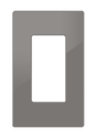 Crestron FP-G1-GRY-S – 1-Gang Decorator Faceplate, Gray Smooth Wall Boxes Crestron