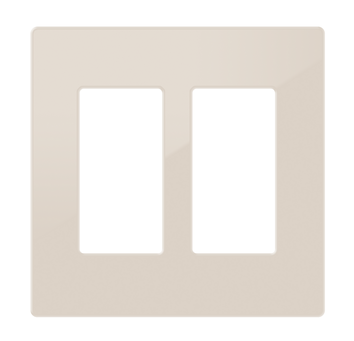 Crestron FP-G2-A-S – Decorator Style Faceplate, 2-Gang, Almond Smooth Wall Boxes Crestron