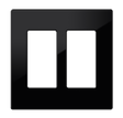 Crestron FP-G2-B-S – Decorator Style Faceplate, 2-Gang, Black Smooth Wall Boxes Crestron