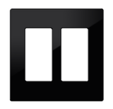 Crestron FP-G2-B-S – Decorator Style Faceplate, 2-Gang, Black Smooth Wall Boxes Crestron