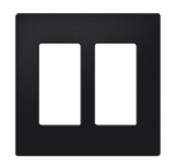 Crestron FP-G2-B-T – Decorator Style Faceplate, 2-Gang, Black Textured Wall Boxes Crestron