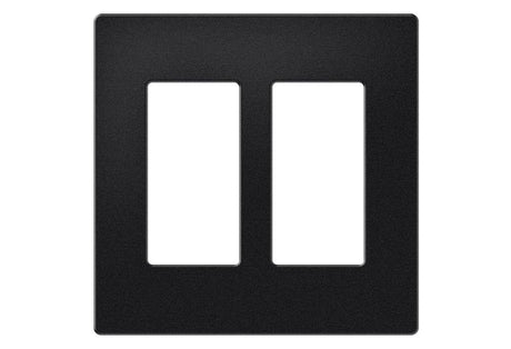 Crestron FP-G2-DM-B-T – 2-Gang DM Transmitter Faceplate, Black Textured Wall Boxes Crestron