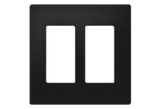 Crestron FP-G2-DM-B-T – 2-Gang DM Transmitter Faceplate, Black Textured Wall Boxes Crestron