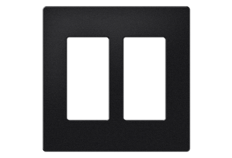 Crestron FP-G2-DM-B-T – 2-Gang DM Transmitter Faceplate, Black Textured Wall Boxes Crestron