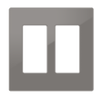 Crestron FP-G2-GRY-S – Decorator Style Faceplate, 2-Gang, Gray Smooth Wall Boxes Crestron