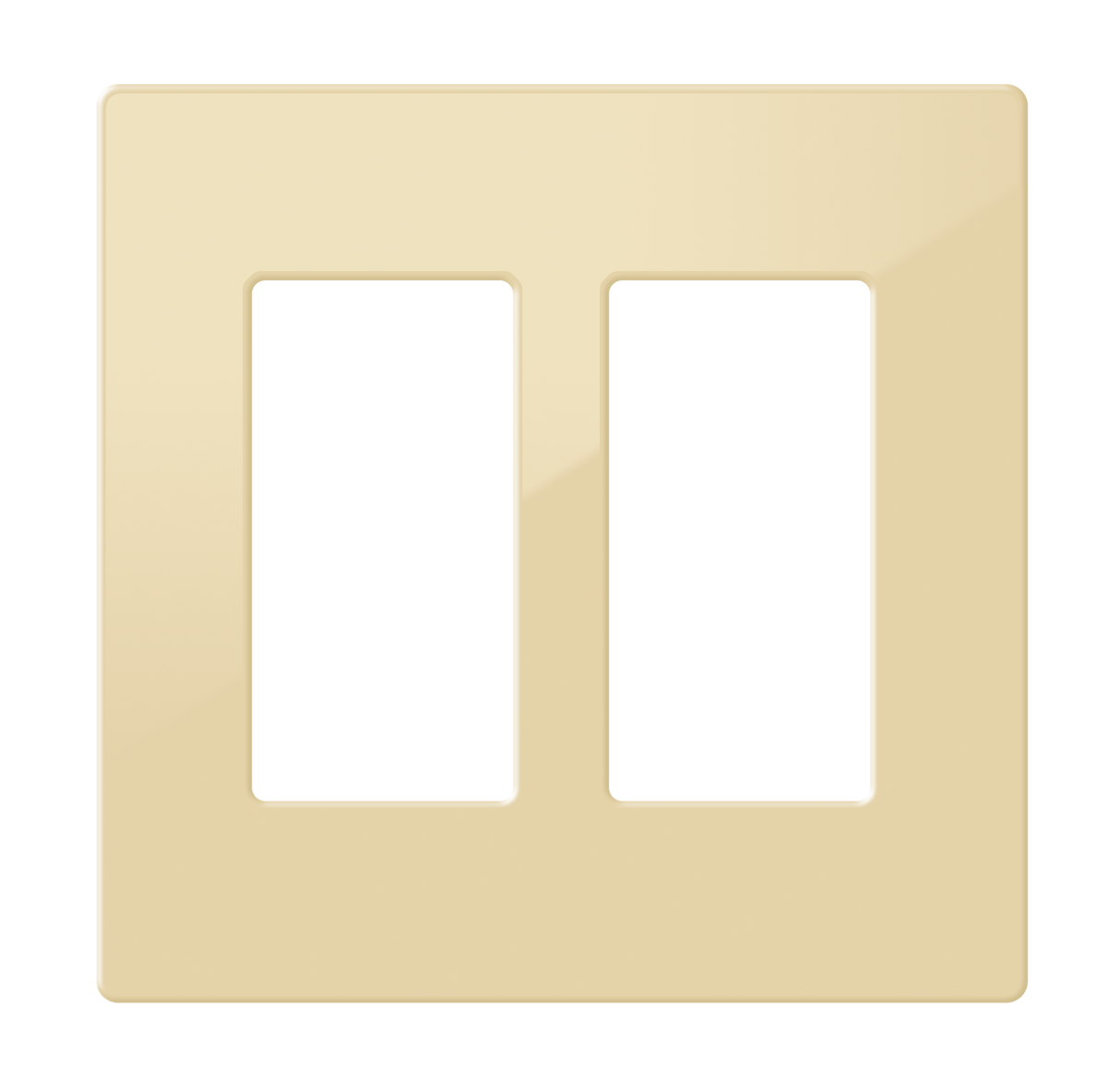 Crestron FP-G2-IVR-S – 2-Gang Decorator Faceplate, Ivory Smooth Wall Boxes Crestron