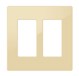 Crestron FP-G2-IVR-S – 2-Gang Decorator Faceplate, Ivory Smooth Wall Boxes Crestron