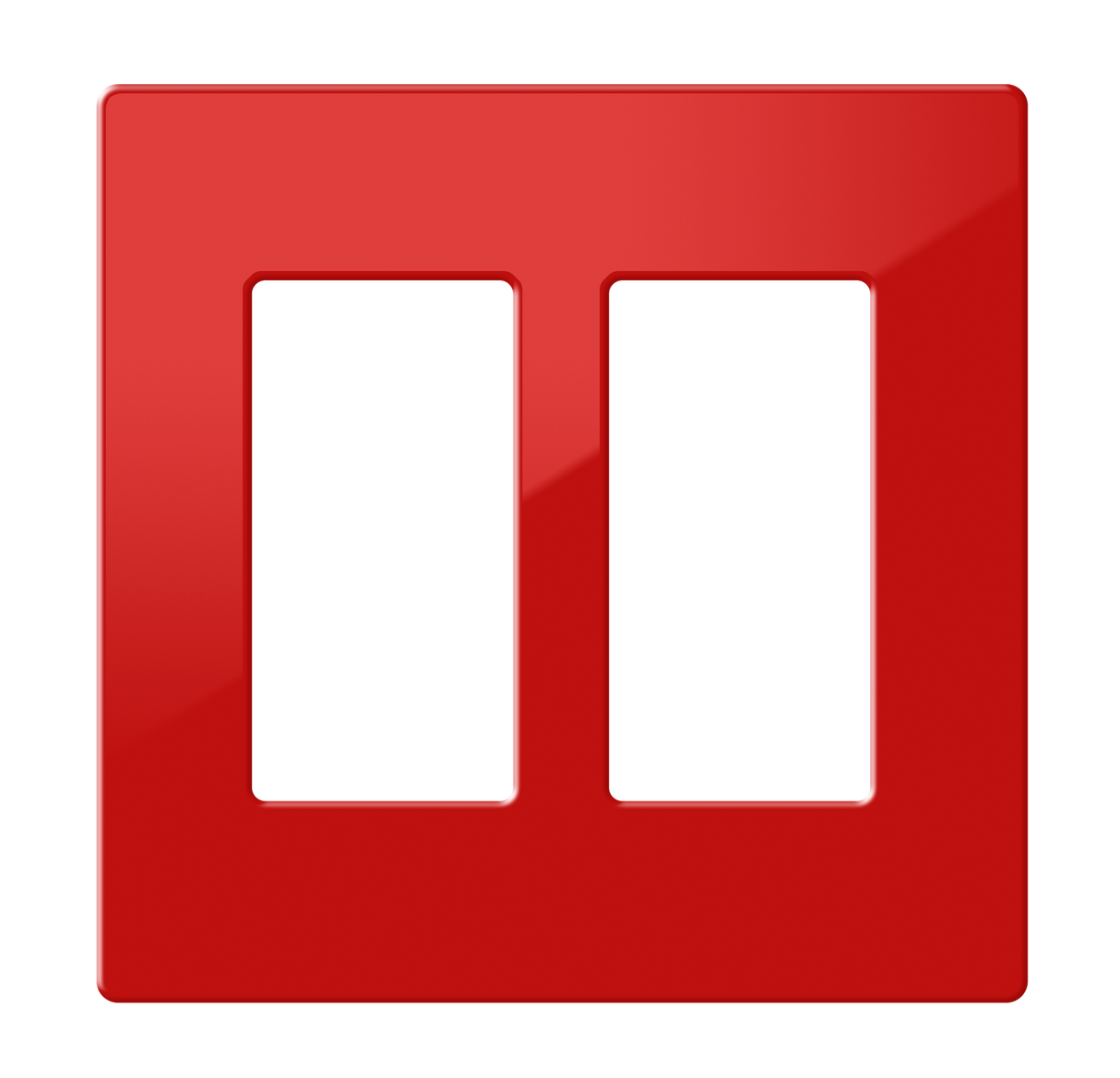 Crestron FP-G2-RED-S – Decorator Style Faceplate, 2-Gang, Red Smooth Wall Boxes Crestron