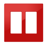 Crestron FP-G2-RED-S – Decorator Style Faceplate, 2-Gang, Red Smooth Wall Boxes Crestron