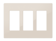 Crestron FP-G3-A-S – 3-Gang Decorator Faceplate, Almond Smooth Wall Boxes Crestron