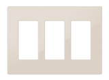 Crestron FP-G3-A-S – 3-Gang Decorator Faceplate, Almond Smooth Wall Boxes Crestron