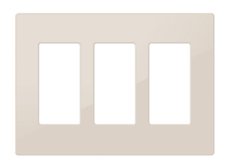 Crestron FP-G3-A-S – 3-Gang Decorator Faceplate, Almond Smooth Wall Boxes Crestron
