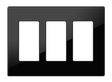 Crestron FP-G3-B-S – 3-Gang Decorator Faceplate, Black Smooth Wall Boxes Crestron