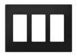 Crestron FP-G3-B-T – Decorator Style Faceplate, 3-Gang, Black Textured Wall Boxes Crestron