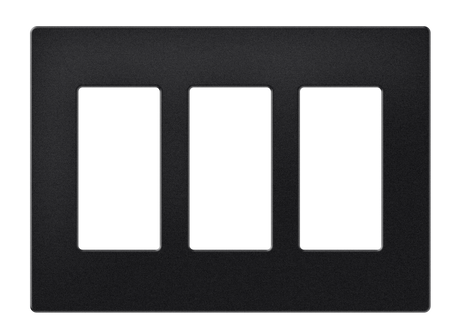 Crestron FP-G3-B-T – Decorator Style Faceplate, 3-Gang, Black Textured Wall Boxes Crestron
