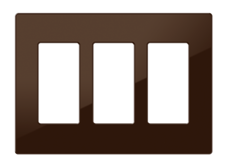 Crestron FP-G3-BRN-S – Decorator Style Faceplate, 3-Gang, Brown Smooth Wall Boxes Crestron