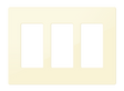 Crestron FP-G3-DA-S – Decorator Style Faceplate, 3-Gang, Dark Almond Smooth Wall Boxes Crestron