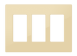 Crestron FP-G3-IVR-S – 3-Gang Decorator Faceplate, Ivory Smooth Wall Boxes Crestron