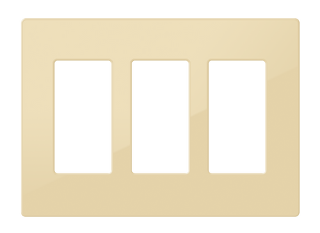 Crestron FP-G3-IVR-S – 3-Gang Decorator Faceplate, Ivory Smooth Wall Boxes Crestron