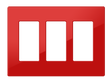Crestron FP-G3-RED-S – Decorator Style Faceplate, 3-Gang, Red Smooth Wall Boxes Crestron