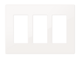 Crestron FP-G3-W-S – Decorator Faceplate, 3-Gang, White Smooth Wall Boxes Crestron
