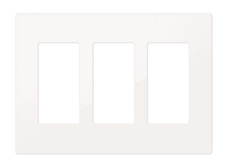 Crestron FP-G3-W-S – Decorator Faceplate, 3-Gang, White Smooth Wall Boxes Crestron