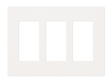 Crestron FP-G3-W-T – 3-Gang Decorator Faceplate, White Textured Wall Boxes Crestron