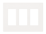 Crestron FP-G3-W-T – 3-Gang Decorator Faceplate, White Textured Wall Boxes Crestron