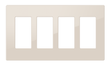 Crestron FP-G4-A-S – Decorator Style Faceplate, 4-Gang, Almond Smooth Wall Boxes Crestron