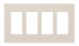 Crestron FP-G4-A-T – Decorator Style Faceplate, 4-Gang, Almond Textured Wall Boxes Crestron