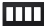Crestron FP-G4-B-T – 4-Gang Decorator Faceplate, Black Textured Wall Boxes Crestron
