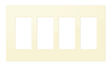 Crestron FP-G4-DA-S – Decorator Style Faceplate, 4-Gang, Dark Almond Smooth Wall Boxes Crestron