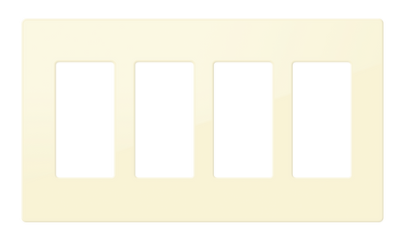 Crestron FP-G4-DA-S – Decorator Style Faceplate, 4-Gang, Dark Almond Smooth Wall Boxes Crestron