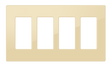 Crestron FP-G4-IVR-S – Decorator Faceplate, 4-Gang, Ivory Smooth Wall Boxes Crestron