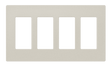 Crestron FP-G4-LAT-T – Decorator Style Faceplate, 4-Gang, Latte Textured Wall Boxes Crestron