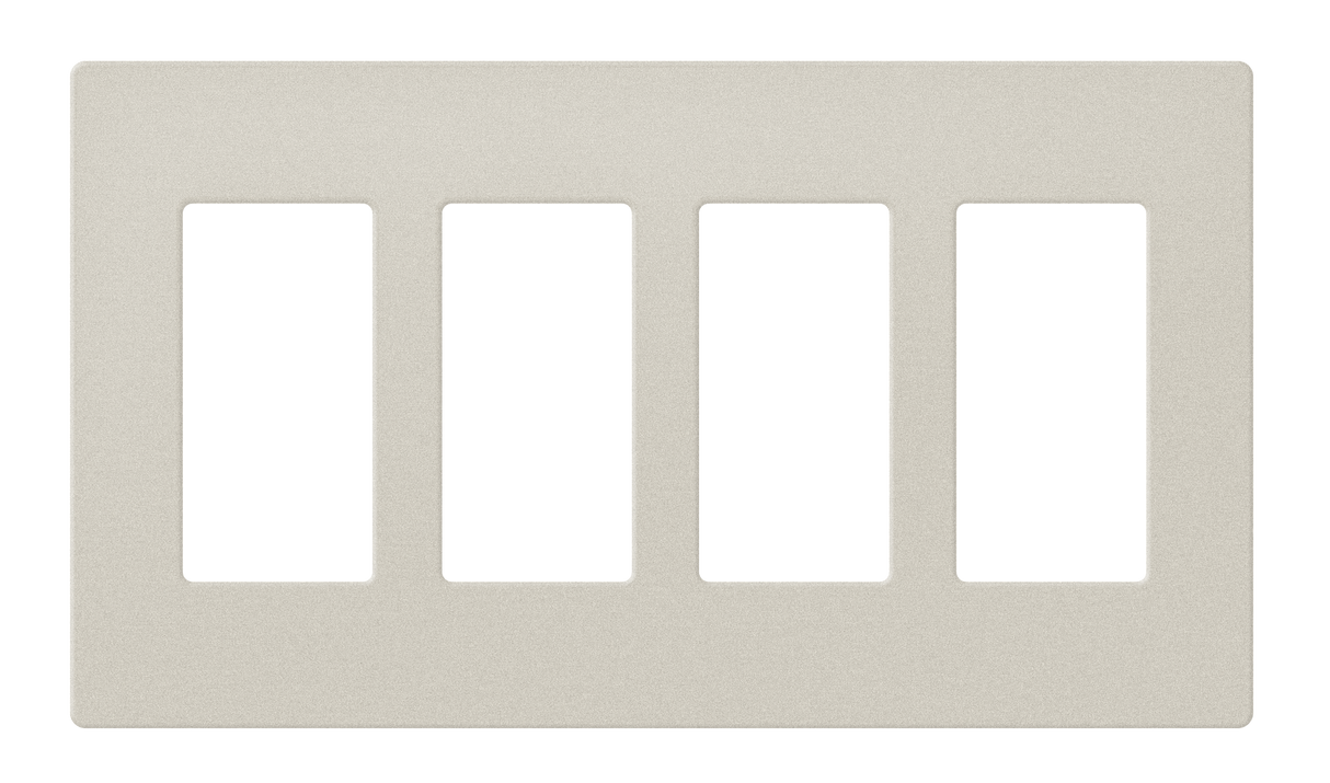 Crestron FP-G4-LAT-T – Decorator Style Faceplate, 4-Gang, Latte Textured Wall Boxes Crestron