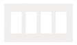 Crestron FP-G4-W-T – 4-Gang Decorator Faceplate, White Textured Wall Boxes Crestron