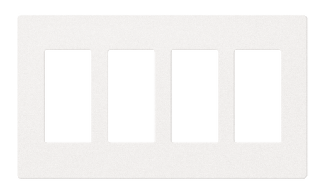 Crestron FP-G4-W-T – 4-Gang Decorator Faceplate, White Textured Wall Boxes Crestron