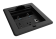 Crestron FT2-500-ELEC-PTL-B – FlipTop FT2 500 Series Table Box, Electrical, Pass-Through Lid, Black Cable Management Crestron