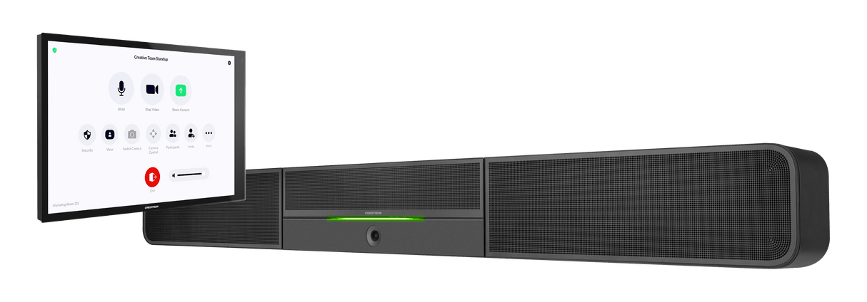 Crestron UC-B30-Z-WM  Crestron Flex Small Room Conference System with Video Soundbar and Wall Mounted Control Interface for Zoom Rooms® Software