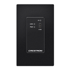 Crestron HD-TX-4KZ-111-1G-B  DM Lite® 4K60 4:4:4 Transmitter for USB-C® DisplayPort™ Signal Extension over CATx Cable, Wall Plate, Black