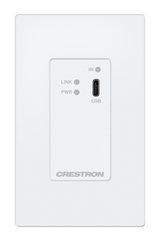 Crestron HD-TX-4KZ-111-1G-W – DM Essentials 4K60 USB-C DisplayPort Transmitter, Wall Plate, White Accessories Crestron
